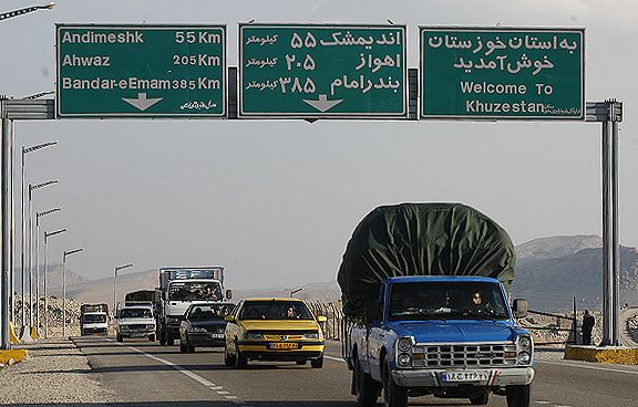محورهای پرتردد و پرتصادف خوزستان