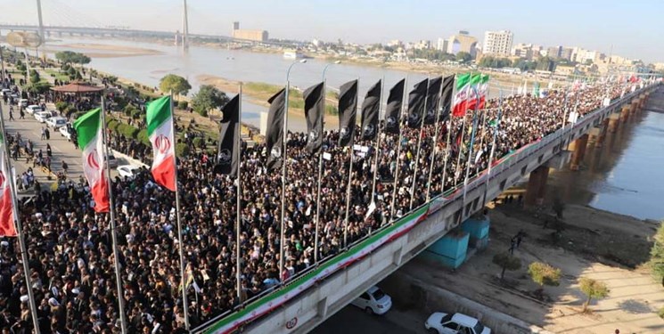 حاشیه‌های راهپیمایی ۲۲ بهمن در اهواز/ از شعار روز اتحاد تا خون خواهی سردار سلیمانی
