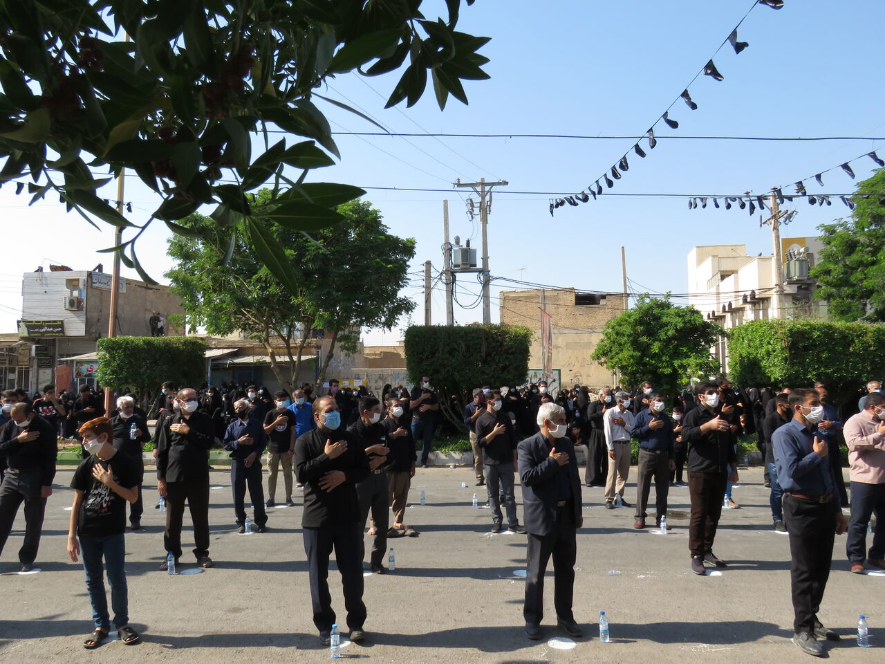 مراسم تاسوعای حسینی با رعایت پروتکل‌های بهداشتی در خوزستان برگزار شد