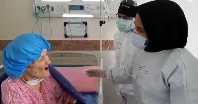 زن سالمند ۱۱۱ ساله خوزستانی، کرونا را شکست داد