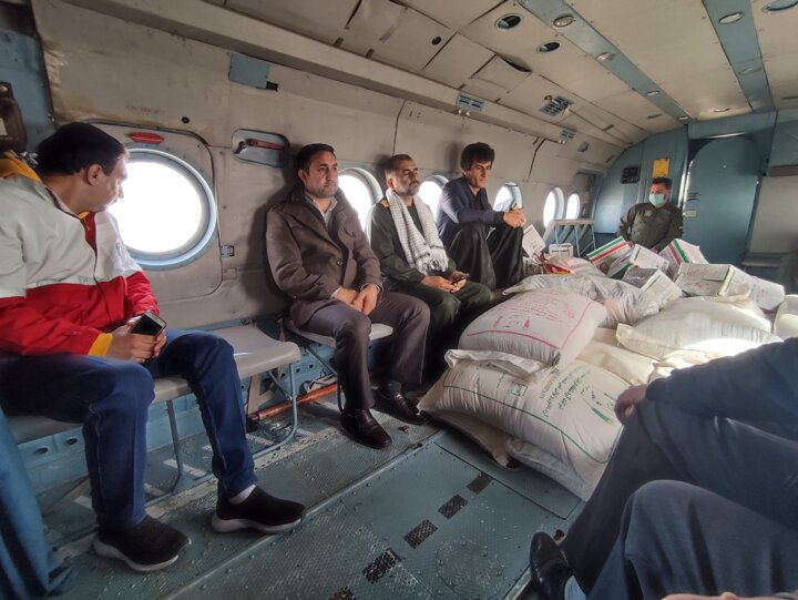 امدادرسانی هوایی به اهالی بخش شهیون دزفول آغاز شد