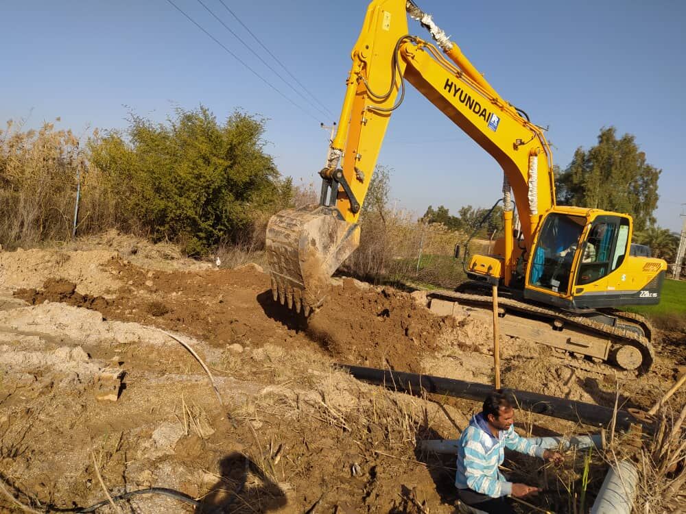 عملیات احداث مخزن ذخیره آب شهر شاوور در شهرستان کرخه آغاز شد